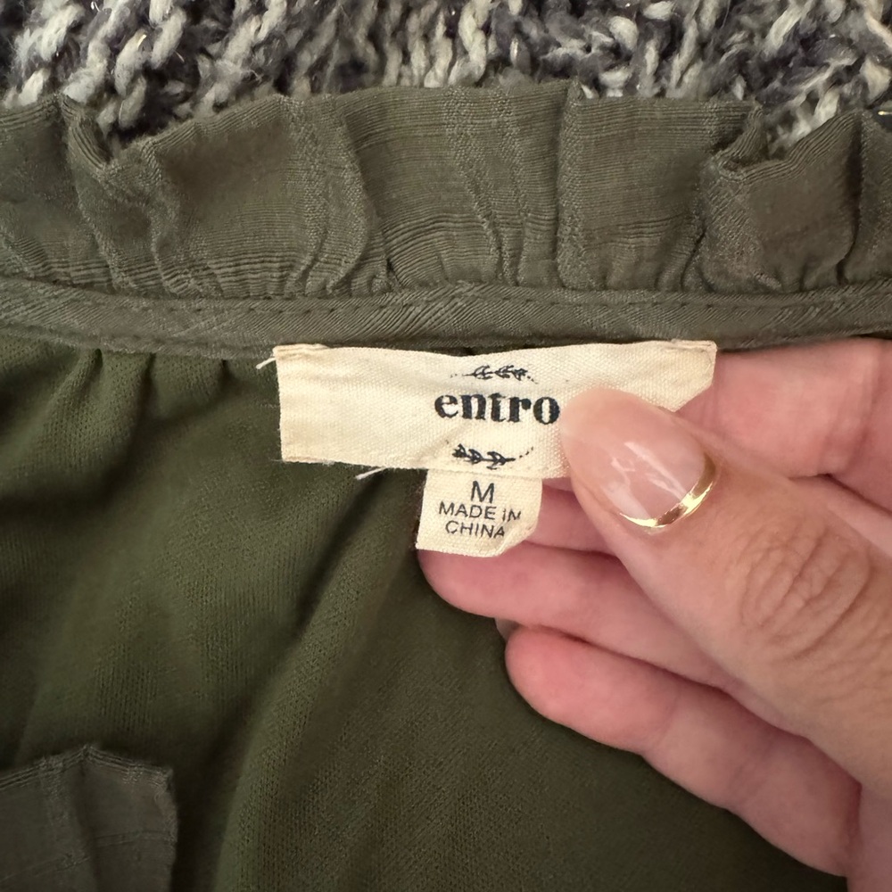 Entro Forest Green Ruffled Dress - Picture 4 of 5